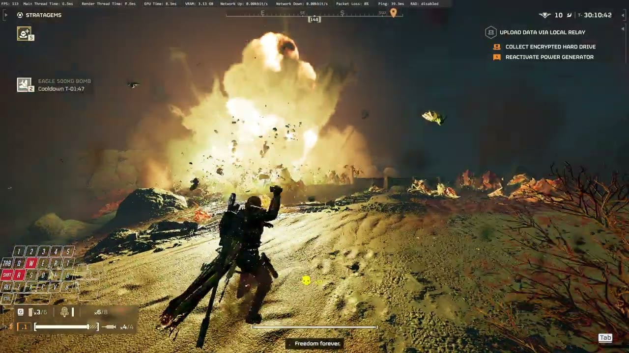 Helldivers 2 - Bugs lvl10 Solo - No Deaths (AMR run)