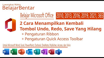 2 Cara Menampilkan Kembali Tombol Undo Redo Save Yang Hilang di Word, Excel, PowerPoint