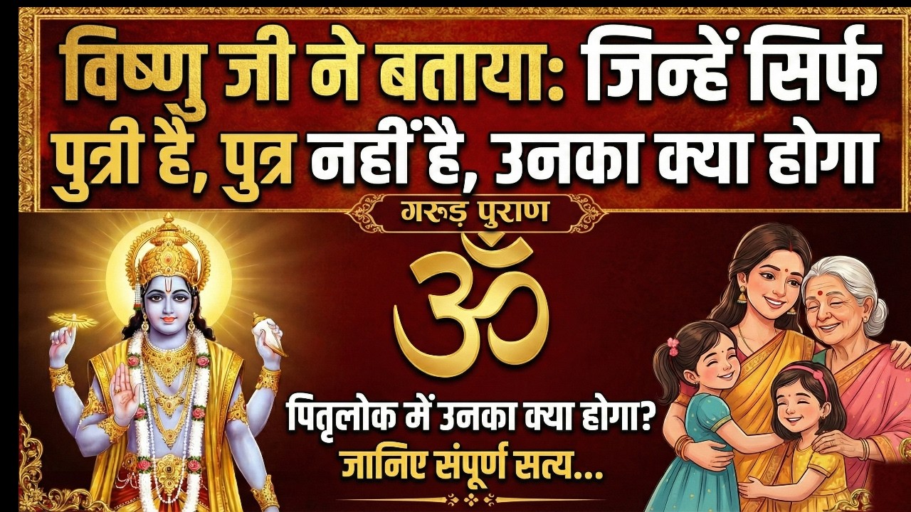 विष्णु जी ने बताया जिन्हे सिर्फ पुत्री है पुत्र नहीं है उनकी गति क्या होगी अध्यात्मिक कथा