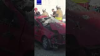 Kontrolden Çıkan Otomobil 20 Metre Yükseklikten Düştü Ükseklik