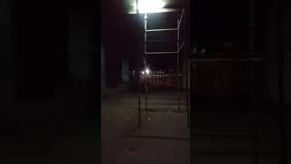 Temporary lighting arrangement at construction site. PART 1