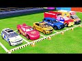 POLICE COLORFULL - TRANSPORTING POLICE CARS, AMBULANCE VEHICLES, FIRE TRUCK WITH TRUCK - FS22 #626