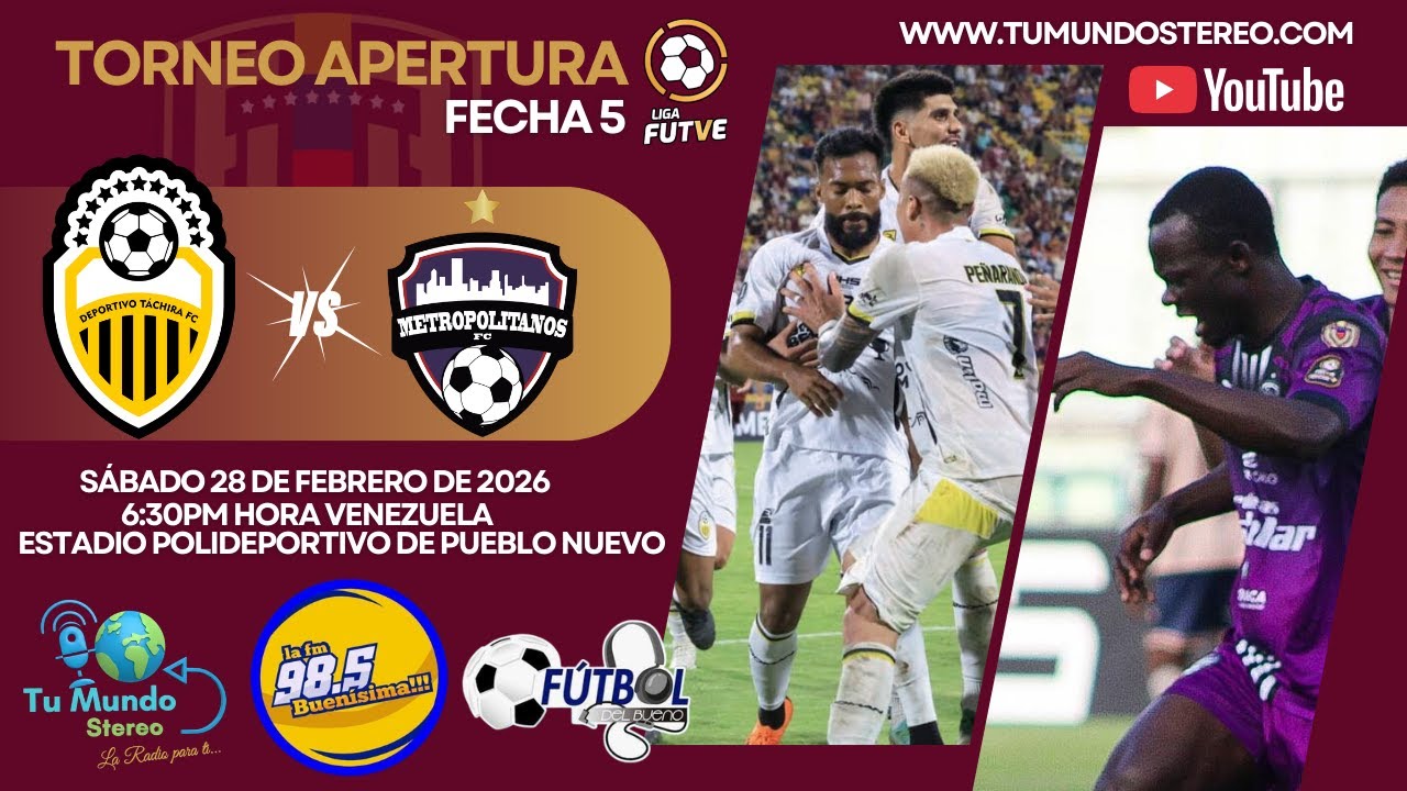 🔴 EN VIVO - LIGA FUTVE - TORNEO APERTURA 2026 - FECHA 5 - DEPORTIVO ...
