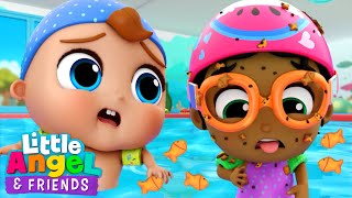 No Snacks in the Pool! | Baby John's Healthy Habits Song | Little Angel And Friends Kid Songs