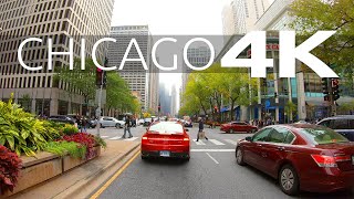 Chicago in 4K. Driving North Lake Shore Drive to Downtown Chicago (Michigan Avenue).