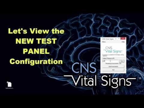 How-To Configure Test Panels on the CNS Vital Signs LOCAL App