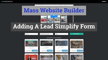 Mass Website Builder - How To Add A Lead Simplify Form And Blend It With The Theme