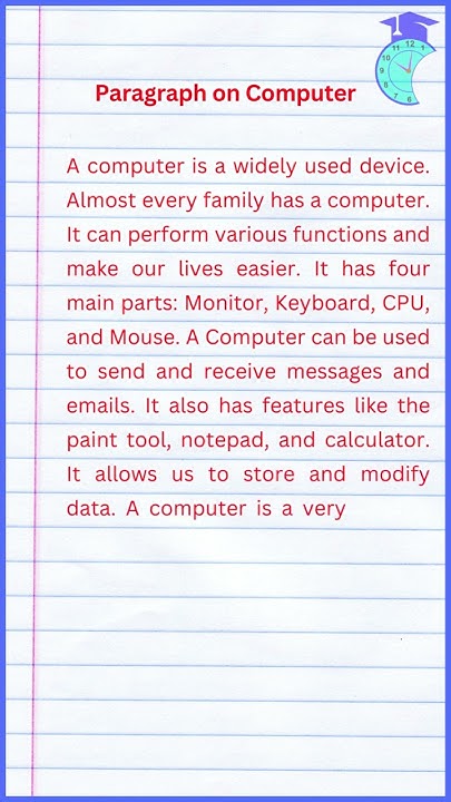 Paragraph on Computer - YouTube