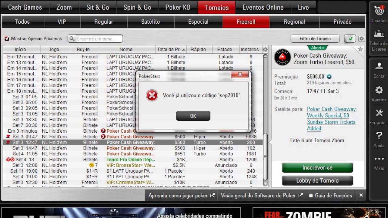 pokerstars promoção