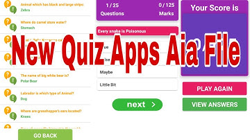 Free High Quality Quiz Apps Aia 2019 | How To Make A Apps Like Quiz App