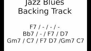 Jazz Blues backing track in F chords