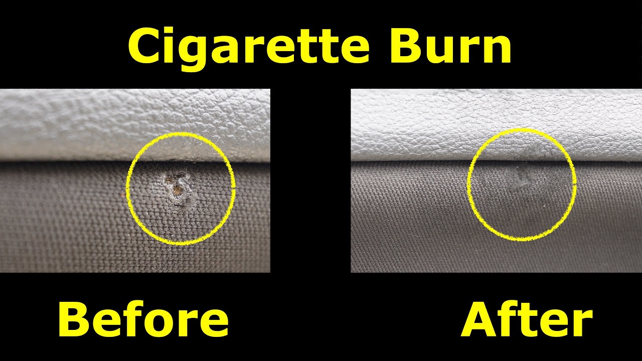 How to Fix a hole or repair a Cigarette Burn in car upholstery, fabric or  cloth 