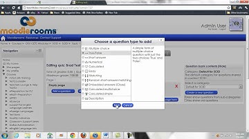 Creating a Moodle 2 quiz