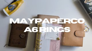 A6 rings planner set up - May Paper Co destash box