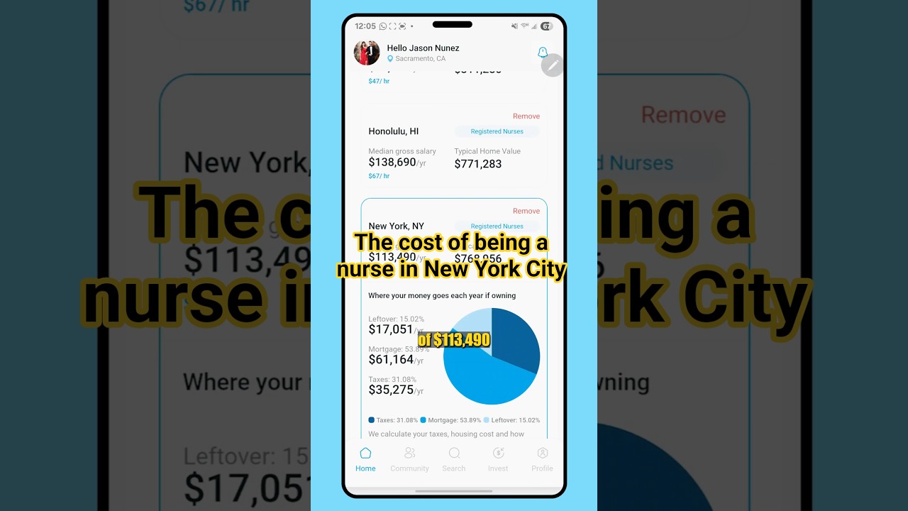 NYC nurses have it hard #mapmypay #nursestoriches #nursesalary #shorts
