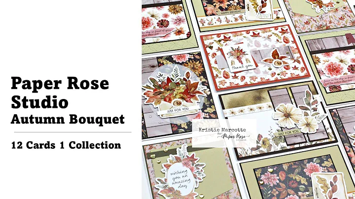 Paper Rose Studio | Autumn Bouquet | 12 Cards 1 Co...