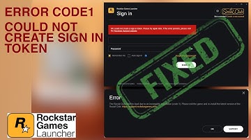Fix Rockstar Games Launcher Error Code 1 Could Not Create Sign In Token