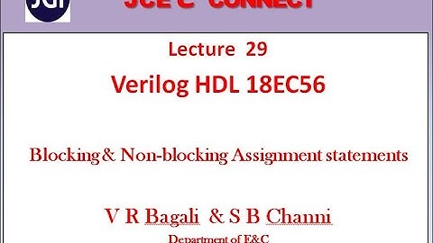 Lecture 29 Verilog HDL 18EC56