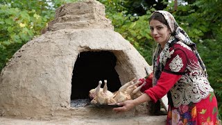 : 1 Hour of Cooking Whole Stuffed Chickens in the Mud Oven  Rural Recipes