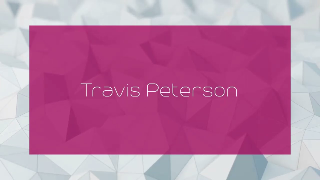Travis Peterson - appearance
