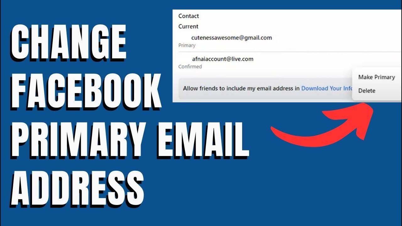 how-to-change-primary-email-on-facebook-youtube