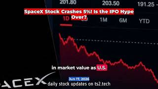 SpaceX Stock Crashes 5%! Is the IPO Hype Over? #IPONews #NASDAQAMZN #NASDAQMSFT #StockMarket