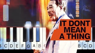 Duke Ellington - It Don't Mean a Thing- JAZZ PIANO TUTORIAL