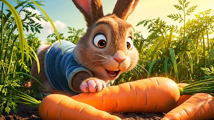 Bunny Collects Carrots & Hops Away 🐇🥕✨  3D Kids Rhyme
