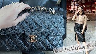 CHANEL SMALL CLASSIC FLAP | First impression, what fits & comparison to medium large
