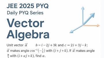 Let â be a unit vector perpendicular to the vectors b = î-2ĵ+3k̂ and c = 2î+3ĵ-k̂ |JEE MAIN 2025 PYQ