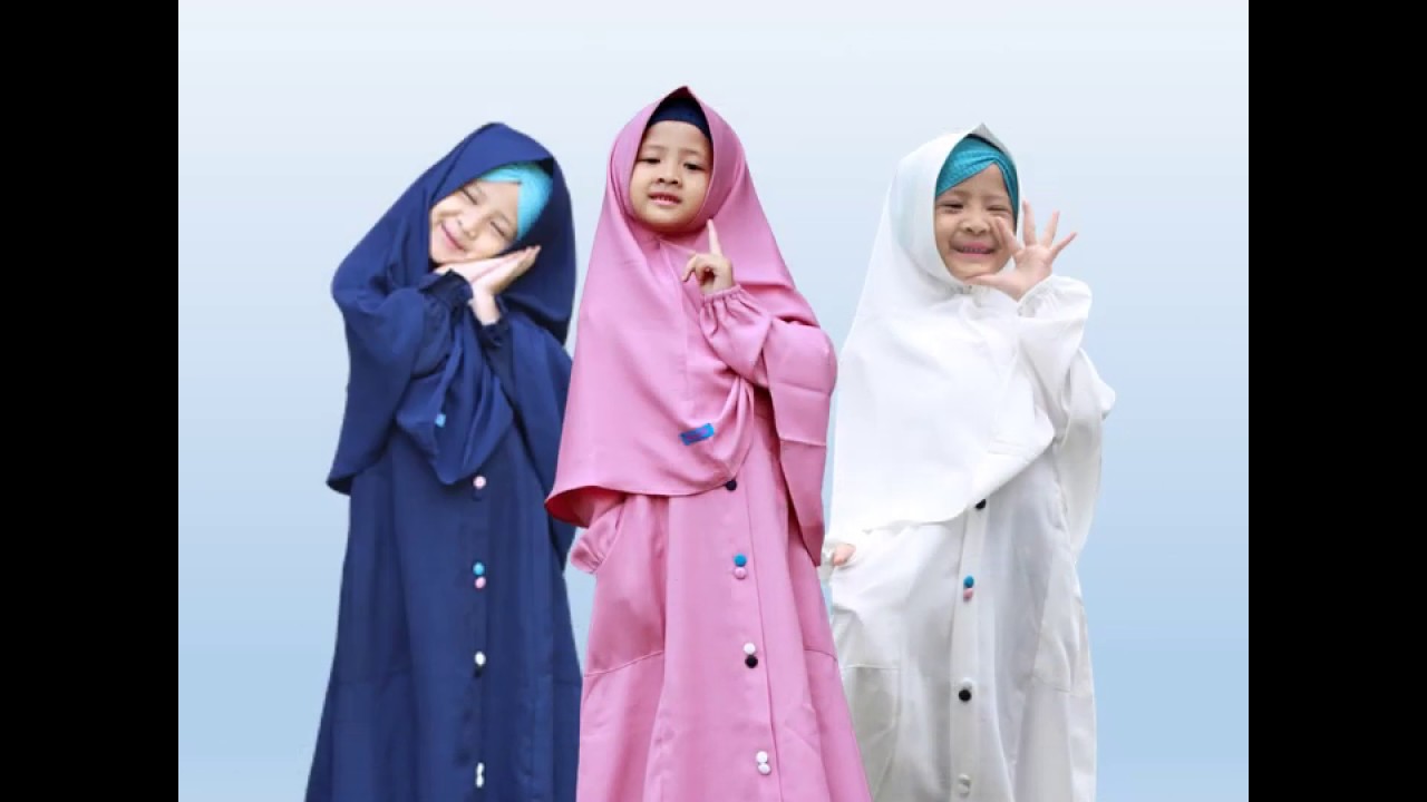 model baju gamis anak perempuan Lebaran 2019 terbaru 