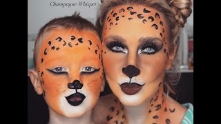 Leopard halloween fancy dress face paint tutorial - kids or adults(Quick tutorial on this look. I haven't gone into too much detail about the products i used as you can use whatever you have or buy inexpensive ones. YOu dont ..., 2015-10-30T11:39:58.000Z)
