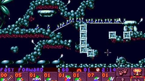 DOS Lemmings 2: The Tribes Cavelem 6 Ain