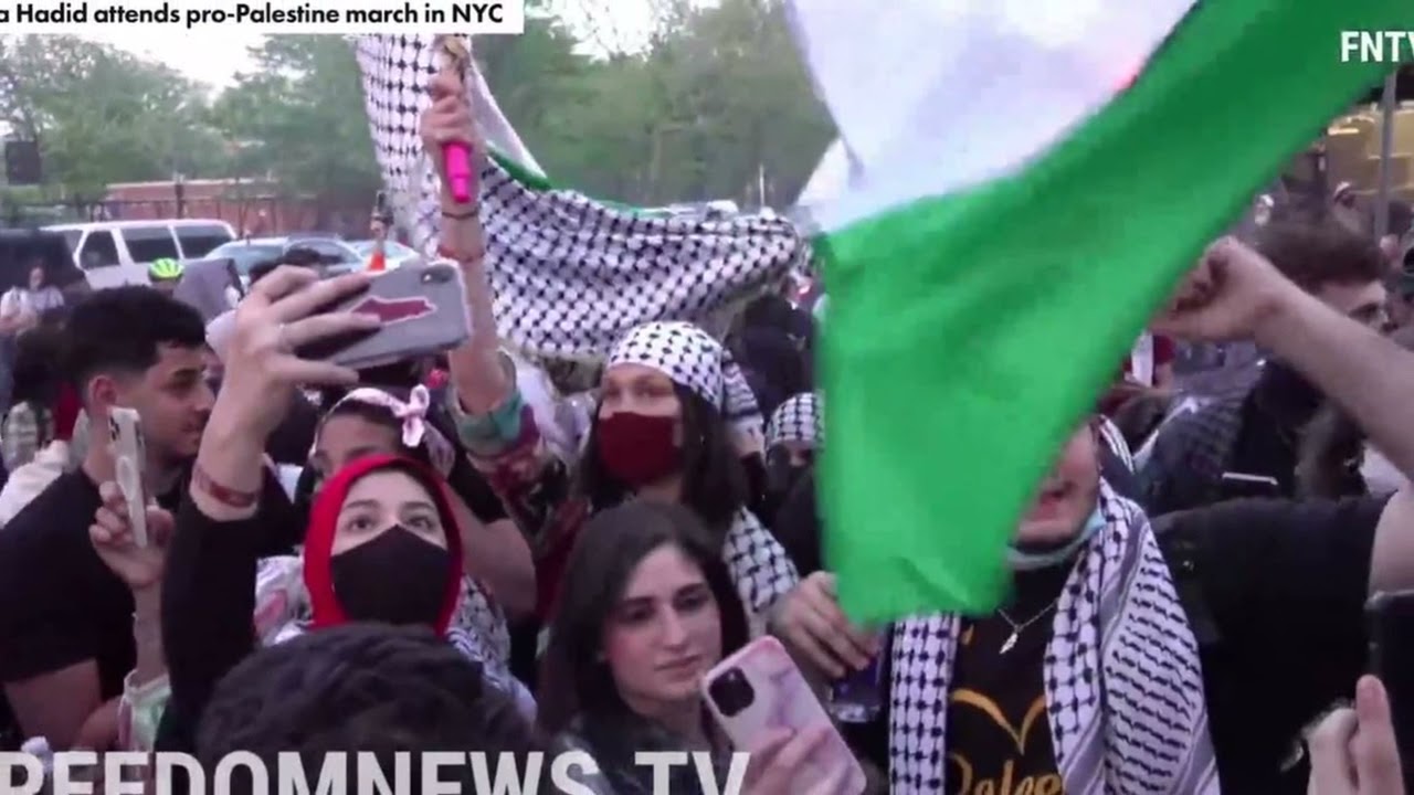 Bella Hadid Joins Palestine March in Brooklyn