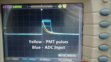 DIY PIC18 MCA pulses on oscilloscope