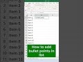 How to Insert Bullets And Number in Microsft Excel?| Excel Tips and Tricks | Advance Excel Free Tips