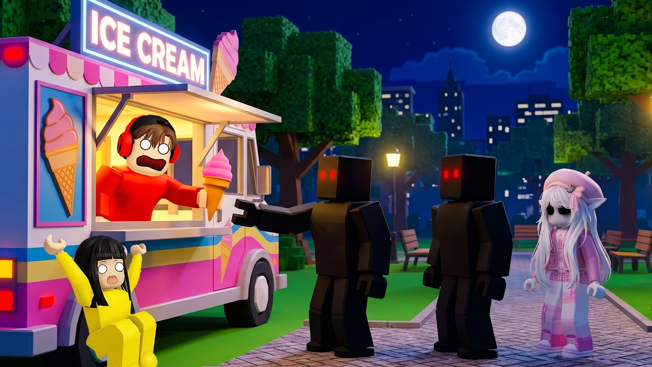 Yuta Mio Jualan Ice Cream Di Malam Hari Tapi Yang Beli Anomali | ROBLOX