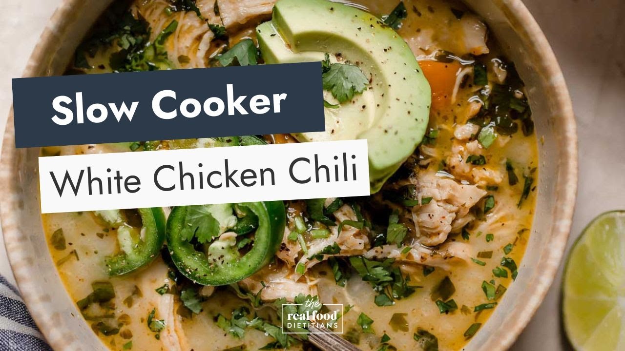 Slow Cooker White Chicken Chili - YouTube