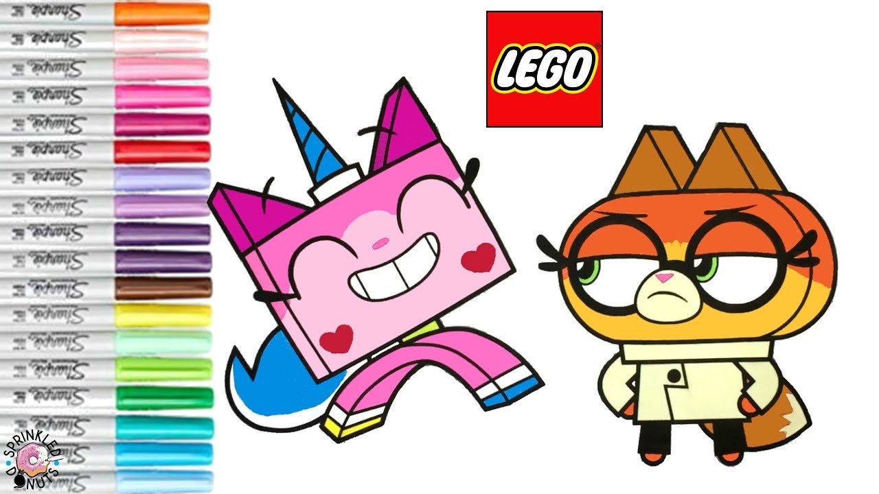 Unikitty Coloring  Book Page  Lego Unikitty Dr  Fox  Cartoon 