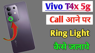 Vivo t4x 5g me dynamic light kaise on kare/ ring light in Vivo t4x/Vivo me incoming call flash light