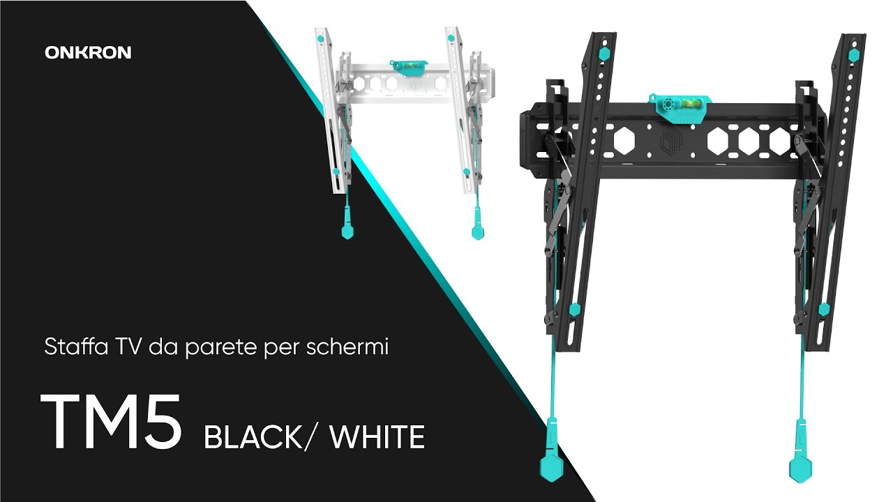 ONKRON Staffa TV da parete per schermi 32 - 60 Pollici - TM5-BLK