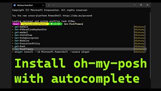 Install Oh My Posh with Autocomplete