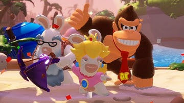 Mario + Rabbids Donkey Kong Adventure - 100% Walkthrough Part 3 Gameplay - World 1-5 Honey Bombers