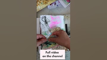 How to make an abstract mixed media art journal page  - Abstract Botanicals Collage
