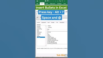 Insert Bullets in Excel