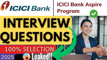 ICICI INTERVIEW QUESTIONS LEAKED😱 100% Selection | #fresherjobs #icicibank #aspireprogram