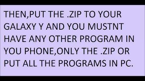 How to root Samsung Galaxy Y (lyrics tutorial)