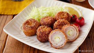 簡単カツ風。長ねぎの豚巻きフライ