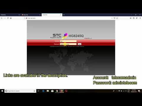 STC fiber Optic Router setting, Change password and Login settings/English Subtitle || Modem HG8245Q