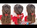 Penteado Infantil Transpassado com Ligas e Tranças | Easy Hairstyle for Girls 🥰